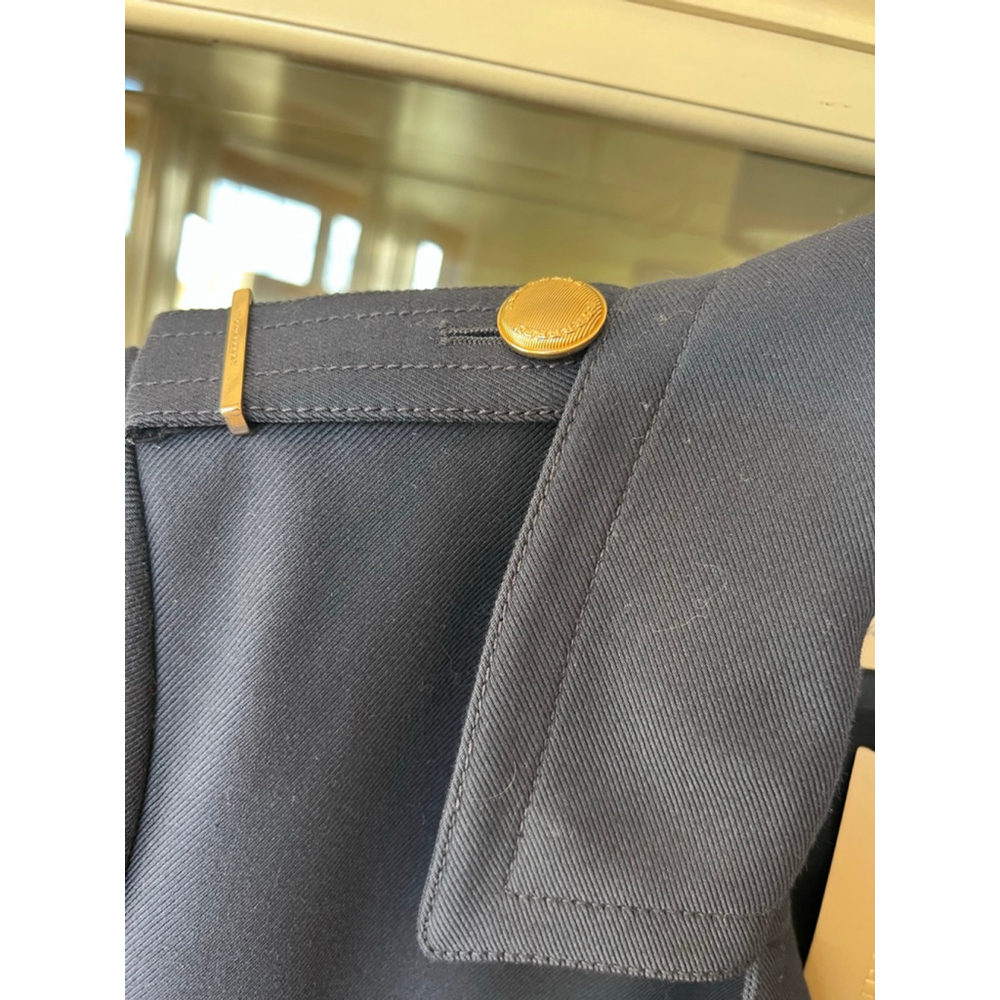 NWT Burberry Navy Pea Coat with Gold Buttons - 12-14 - Picture 4 of 8
